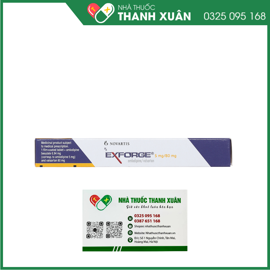 Thuốc  Exforge 5/80 điều trị tăng huyết áp vô căn
